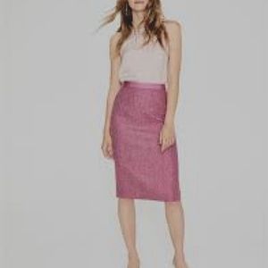 10R Boden Tweed Herringbone Pencil Skirt
